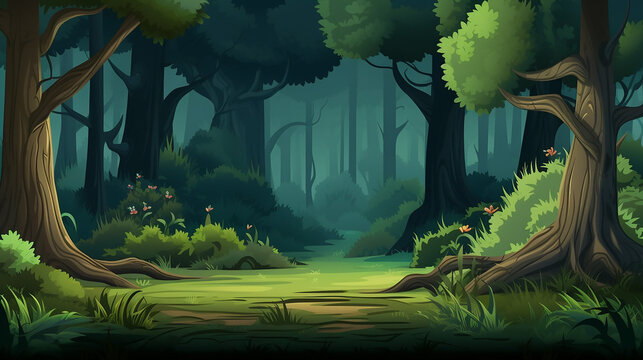forest game background 2d application design