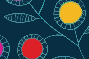 Watercolors and various flowers, marine creatures, butterflies, chrysanthemums, and birds are beautiful