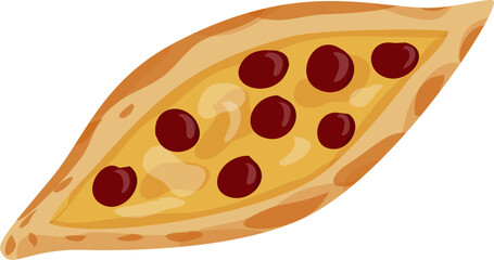 Pide turkish food Illustration 