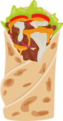 Shawarma Illustration 