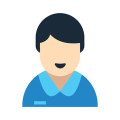 Man doctor icons, minimalist vector illustration and transparent graphic element. Isolated on white background