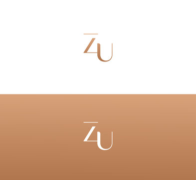 ZU, UZ letter logo design template elements. Modern abstract digital alphabet letter logo. Vector illustration. New Modern logo.