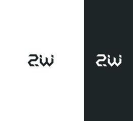 ZW, WZ, W Z and Z W join letter logo design template elements. Modern abstract digital alphabet letter logo. Vector illustration. New Modern logo.