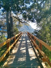 puente de madera en Patagonia argentina