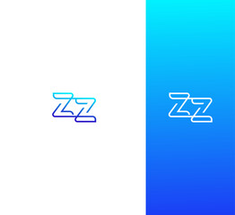 ZZ, Z letter logo design template elements. Modern abstract digital alphabet letter logo. Vector illustration. New Modern logo.