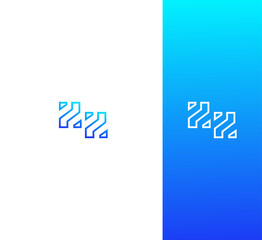 ZZ, Z letter logo design template elements. Modern abstract digital alphabet letter logo. Vector illustration. New Modern logo.