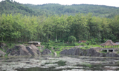 
Banjarnegara, January 17, 2024 lake formed by volcanic eruption