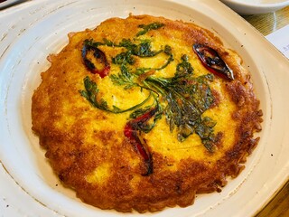 korean food jeon with pepper