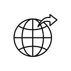 World shipping outline icons, minimalist vector illustration ,simple transparent graphic element .Isolated on white background