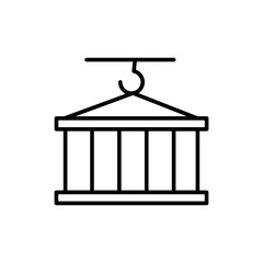 Fototapeta premium Container outline icons, minimalist vector illustration ,simple transparent graphic element .Isolated on white background