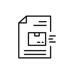 Package report outline icons, minimalist vector illustration ,simple transparent graphic element .Isolated on white background