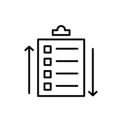 Shipping report outline icons, minimalist vector illustration ,simple transparent graphic element .Isolated on white background