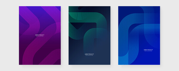 Colorful colourful vector glowing tech geometric line modern abstract poster. Modern cover template for annual report, flyer, brochure, presentation, poster, and catalog