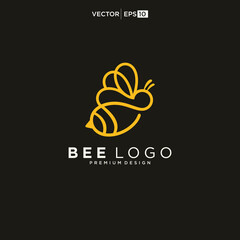 honey Bee animals logo design vector icon