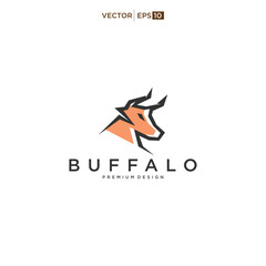 Bison Bull Buffalo Angus head logo design inspiration