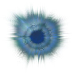 An abstract transparent glitch art burst texture design element.