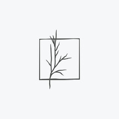 Botanical rustic logo design