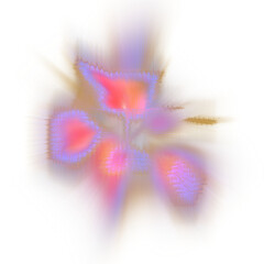 Fototapeta premium An abstract transparent glitch art burst texture design element.