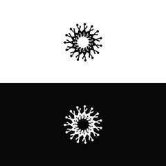 Circle vector logo silhouette design . Circle vector logo illustration