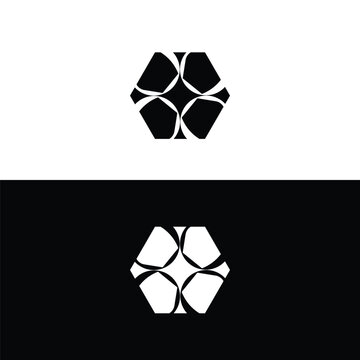 Circle vector logo template design. Black and white circle vector logo template design