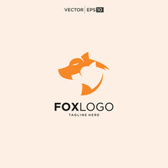 Creative Fox Head Logo Symbol Vector Design Illustration
