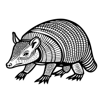 recommend clip art: Armadillo black silhouette logo svg vector, Armadillo icon illustration