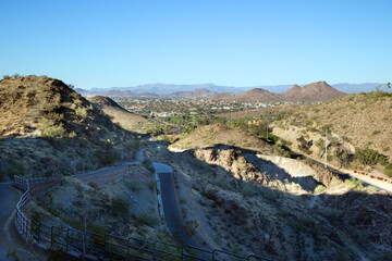 Paved service road that runs from the bottom to the top of North Mountain in Phoenix, Arizona