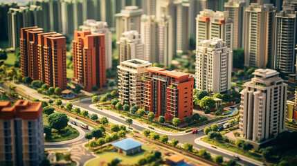 model city illustration 
