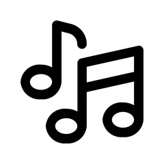 music note line icon