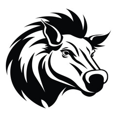 warthog iconic logo vector illustration