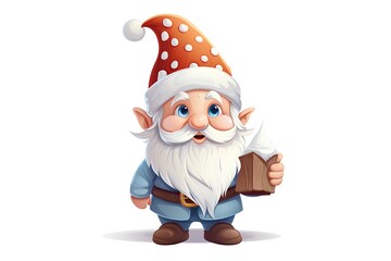 Cartoon Santa Claus. Christmas and New Year background. Vector illustration