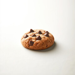 Single chocolate chip cookie. AI generated.