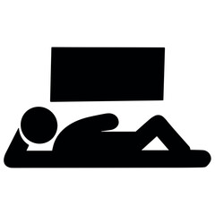 Vector of a man is a relaxing lying down illustration