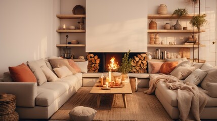 decor lifestyle interior background illustration style home, living vintage, minimal luxury decor lifestyle interior background