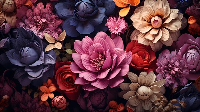 bright colorful flower texture background illustration, for card, invitation and wallpaper