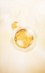 Fototapeta na wymiar Golden liquid oil bubble background, 3d rendering.