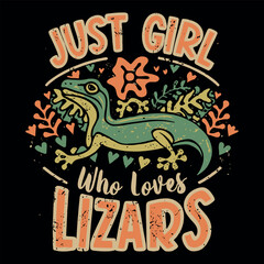 Just love who love lizards Design By Alim Graphic 