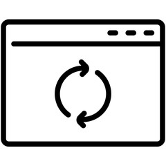 web sync line icon