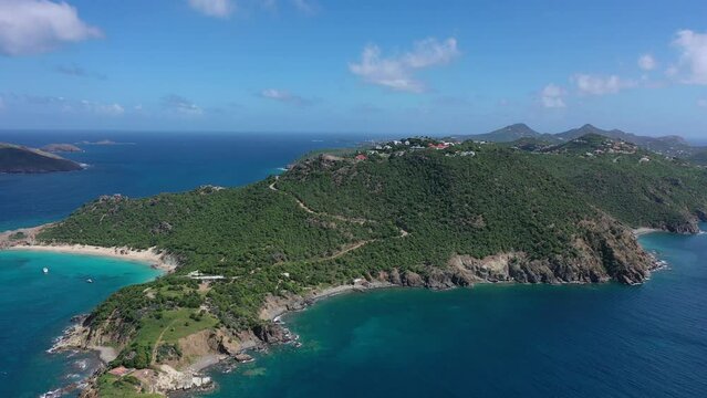 Aerial drone photography of Sint Maarten in the Caribbean