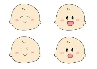 赤ちゃんの表情セット１PNG
