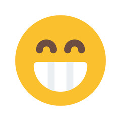 grinning Flat icon