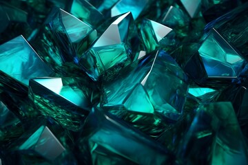 "emerald crystal abstract, a captivating gem-inspired background
