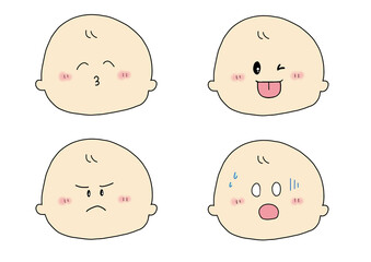赤ちゃんの表情セット２PNG