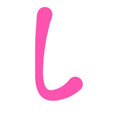 pink English alphabet