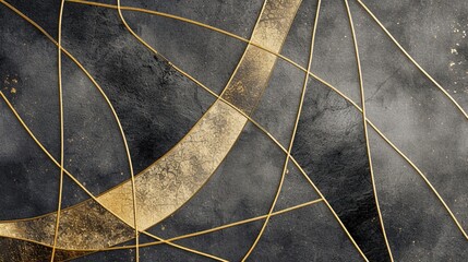 A minimalist background with delicate gold lines woven together for a chic wallpaper design.