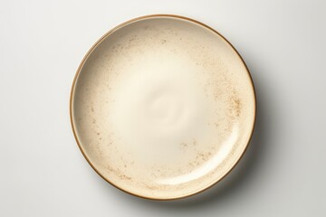 Beautiful white ceramic plate - obrazy, fototapety, plakaty