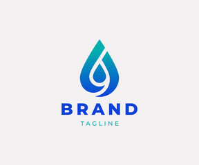 Minimal and Modern Water Logo Design for your business