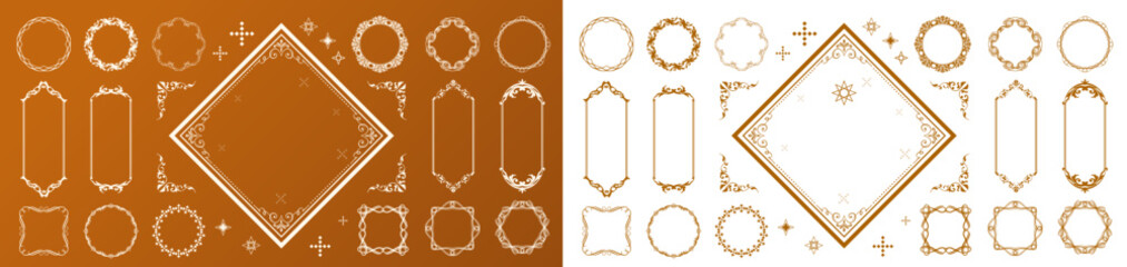 バレンタインをイメージしたチョコレートカラーのアンティークフレームデザイン