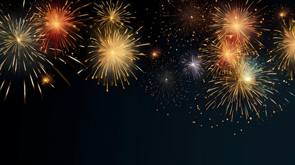 Naklejka premium Fireworks background for celebration, holiday celebration concept