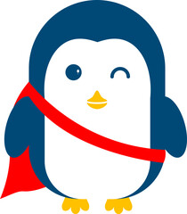 Winking Cute Penguin